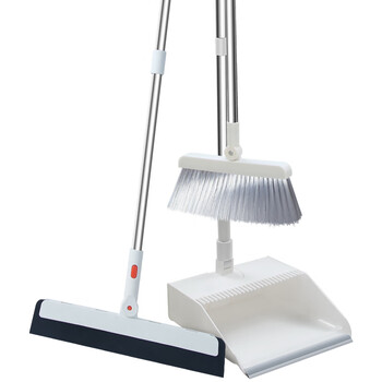 百家好世扫把簸箕套装家用扫地不粘头发组合扫笤帚魔术扫把刮水器 3件套