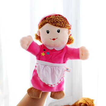 公仔毛绒玩具六口套手布玩偶幼儿园表演讲故事跨境现货 q版妈妈手偶