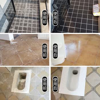 盾王瓷砖清洁剂500ml 去黄去污浴室家用清洗剂 厕所地砖地板强力除垢