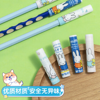 晨光（M&G）2色米菲铅笔笔帽笔套笔盖笔尖套铅笔延长器保护套学习用品 蓝白6个装ABT98471
