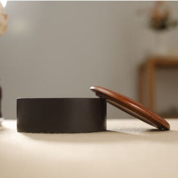 漢墨宋坑端砚4寸墨池 砚台原石带盖墨海 文房四宝毛笔书法墨汁用品