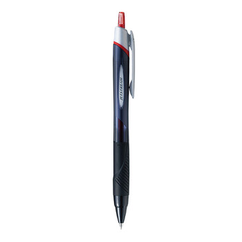uni三菱 JETSTREAM系列按动原子笔SXN-150 顺滑学生办公用圆珠笔0.38mm 黑杆红芯 单支装