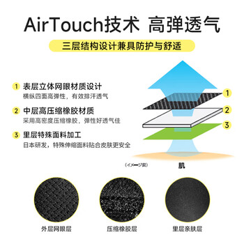 D&M日本进口运动护肘健身男女羽毛球网球篮球绑带关节保护套一只