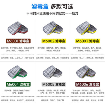 胜丽 M7502防毒面具口罩 防有机蒸气及多种气体 喷漆装修实验室 硅胶款 配M6006