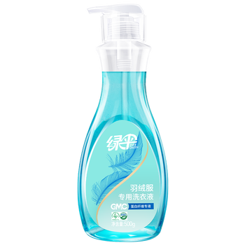 绿伞GMC蛋白纤维专液羽绒服专用洗衣液500g去污清洁剂洗涤剂护绒易漂
