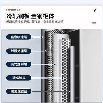 中伟（ZHONGWEI）办公矮柜钢制文件柜带锁储物柜铁皮柜办公室档案柜760mm收纳柜