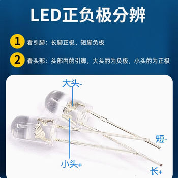 吻迪 5MM发光二极管   LED灯珠元件  5种颜色 各20只 共100只