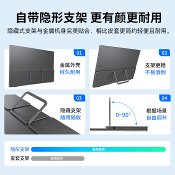 雕塑家 便携式显示器15.6英寸便携屏 显示屏扩展屏 电脑手机笔记本 PS4/5 Switch副屏一线直连MF16LC