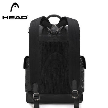 海德（HEAD）头层牛皮双肩包男士15.6英寸通勤电脑包大容量背包女圣诞节礼物