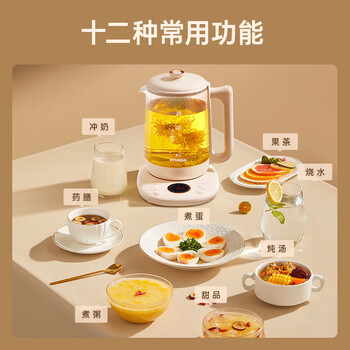 HYUNDAI韩国智能养生壶 电热水壶大加热功率多档火力调节安全防干烧智能养生壶 预约保温 1.8升大容量