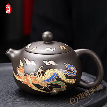 龍鳳呈祥ティーポット　銅雕ティーポット 金属工芸品 龍酒壺 鳳凰 龍鳳呈祥ティーポット 銅雕ティーポット 金属工芸品 龍酒壺 鳳凰