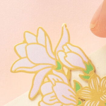 奉旨故宫文创 宫猫花影-十二花神故宫猫书签1个 黄铜金属创意 学生生日毕业礼物  二月玉兰	