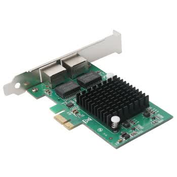 魔羯（MOGE）intel82576芯片 台式机内置网卡PCIE千兆双口网卡服务器工业相机采集卡双口软路由ROS汇聚 MC2254