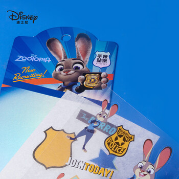 迪士尼（Disney）儿童贴纸 创意装饰手账纸贴本子笔盒桌面 疯狂动物城周边贴纸 朱迪1张MK1064-1