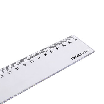 得力（deli）(deli)直尺 40CM测量绘图尺子 办公学习通用尺子 6240（5把装）