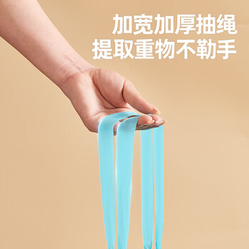 意可可抽绳垃圾袋黑色45*50cm75只单面1丝7-12L家用手提式塑料袋E24255