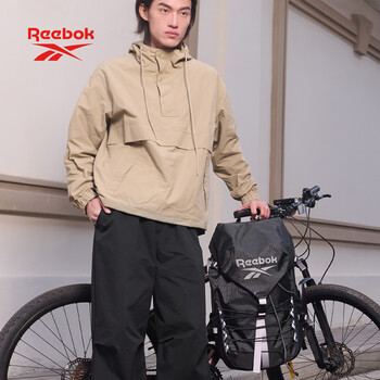 锐步防泼水轻量化双肩包多隔层耐磨运动背包透气可调肩带 黑色加大号