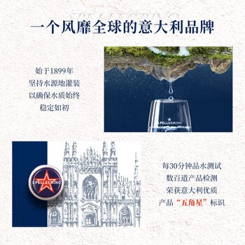 圣培露(S.Pellegrino)意大利含气天然矿泉水气泡水 饮用水 250ml*24瓶 圣培露(S.Pellegrino)意大利含气天然矿泉水气泡水 饮用水 250ml*24瓶