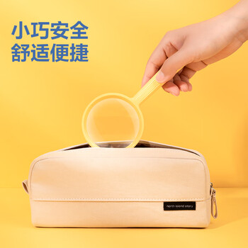 得力【手持放大镜70mm】得力(deli)高清高倍自然观察放大镜 小学生老人阅读旅行户外便携玩具 蓝