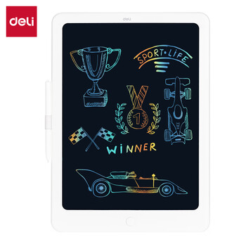 得力（deli）液晶手写板-13.5英寸彩色笔迹儿童写字画画练习板 学生文具 手写板写字板儿童节礼物生日礼物