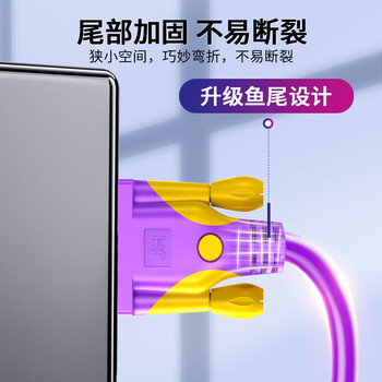 晶华 VGA高清线vga3+9笔记本电脑连接电视显示器投影仪高清视频信号传输公对公连接线紫色1.5米V101E