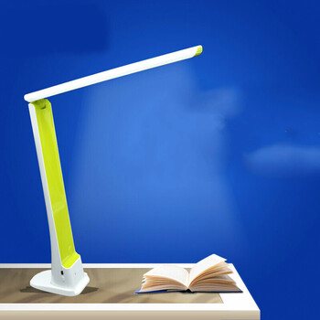 充电护眼学习阅读 led台灯自带夜灯折叠触摸调光 蓝色 267*53*42