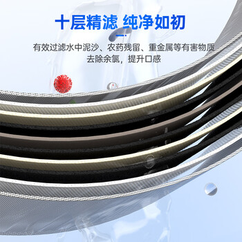 康佳（KONKA）净水器水龙头 厨房家用自来水过滤器 阻水垢除余氯 可视化双出水可清洗滤芯 KPW-LT02 一机4芯