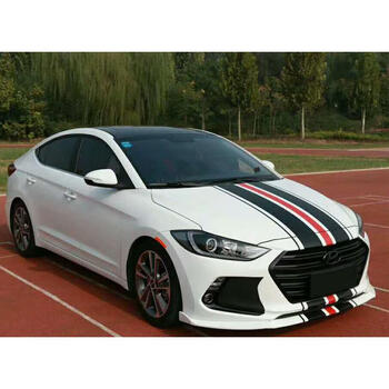 现代领动车贴朗动改装专用拉花名图汽车贴纸悦纳rv车身贴悦动进口材料