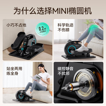 麦瑞克椭圆机迷你踏步机站坐两用健身器材MR-E25B1