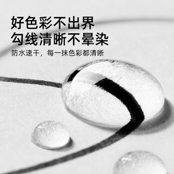 弥鹿（MiDeer）勾线笔粗细双头美术专用小学生幼儿园黑色油性马克笔防水速干不掉色描边记号笔（3只装）