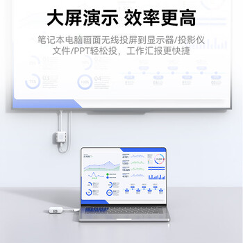 胜为HDMI无线传输器投屏器 1080P同屏点对点适用笔记本电脑连电视显示器投影 50米远距离传输 DHH010AB