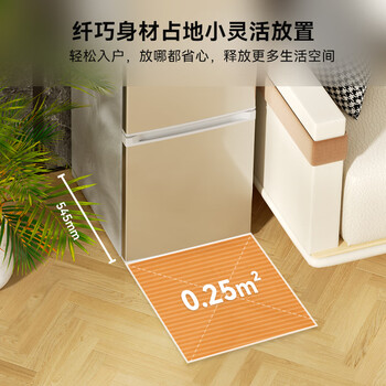 荣事达（Royalstar）210升三门小型租房家用电冰箱三开门三温区中门软冷冻 节能省电低音 两天仅约一度电 银色R210T