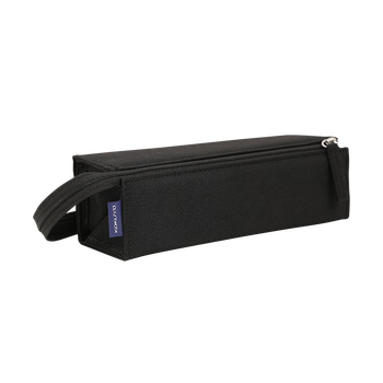 国誉（KOKUYO）(KOKUYO)学生C2大容量对开式笔袋简约文具袋男孩 涤纶 黑色 大号 205*65*65mm WSG-PC23D