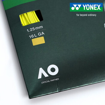 YONEX尤尼克斯网球线专业比赛训练聚酯单丝线舒适耐打PTGP125闪黄