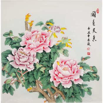 国画牡丹四尺斗方品牌及商品- 京东