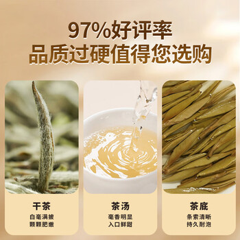 传奇会茶叶白茶福鼎白茶白毫银针特级老白茶自己喝罐装100g送礼 传奇会茶叶白茶福鼎白茶白毫银针特级老白茶自己喝罐装100g送礼