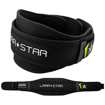 劳拉之星巅峰系列健身腰带男硬拉深蹲运动力量训练举重护腰带进阶款黑L