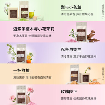 绽家留香珠梨与小苍兰180g袋装精油香氛柔软抑菌洗衣伴侣