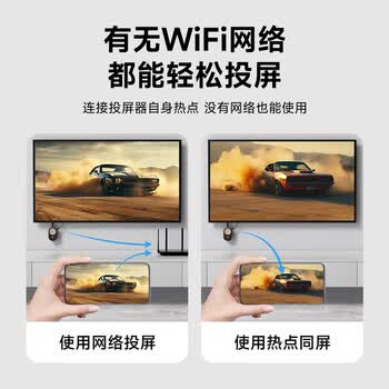 海备思 无线投屏器手机连电视音视频同屏4K30Hz高清hdmi视频传输器适用手机电脑连投影仪显示器
