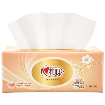 心相印抽纸 经典系列110抽三层24包装塑装纸面巾（箱装）DT24180