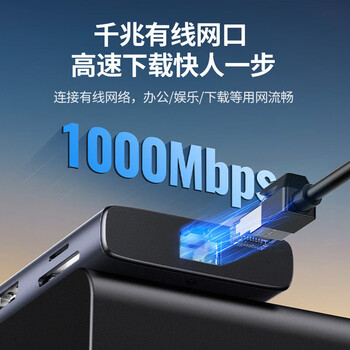 绿联 Type-C多功能拓展坞 4屏异显 (HDMI+USB3.0+网卡+SD/CF读卡+PD)9合1拓展坞 45108 绿联 Type-C多功能拓展坞 4屏异显 (HDMI+USB3.0+网卡+SD/CF读卡+PD)9合1拓展坞 45108