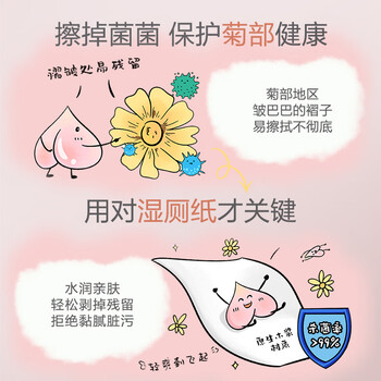 马应龙大白卫生湿巾1片*100包 独立包装便携湿厕纸痔疮适用杀菌厚实速散