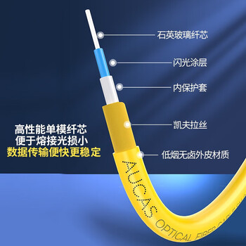 奥卡斯（AUCAS）光纤跳线 电信级SC-SC单模单芯 低烟无卤环保光纤线 UPC机房收发器尾纤3米ACCC03S1S