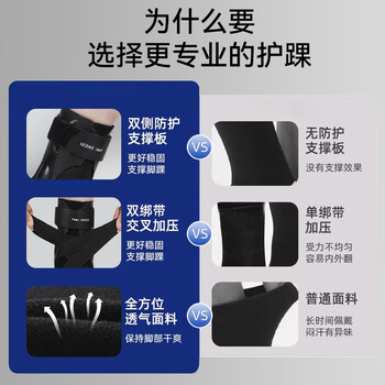 耐力克斯专业运动护踝脚踝护具踝关节固定支具扭伤后恢复骨折崴脚保护脚套