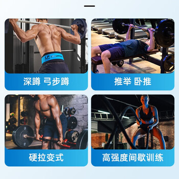 LP1513CK健身护腰带深蹲器械硬拉专业力量训练举重束腹带 蓝黑色L