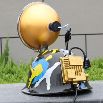 氙气灯灯探照灯强光远射米疝气灯夜钓鱼灯野鸡灯 调焦距18厘米75瓦