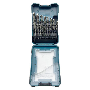 牧田（MAKITA）电钻直柄高速钢白钢麻花钻头麻花白钻 19支装套装 D-67549