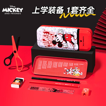 迪士尼（Disney）文具礼盒套装 小学生一年级幼儿园学习用品礼盒儿童大礼包 男孩女孩生日礼物小学生 米奇DM0011M1