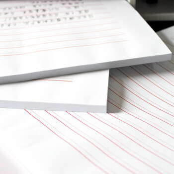 信发会议记录纸 带表格稿纸整档用品 双线信信纸本 100张/本 10本装