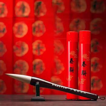 張小鳳提斗笔对联纸大毛笔兼毫毛笔大楷抓笔大号软笔书法笔对联福字纸专用毛笔 如懿如意（单支）